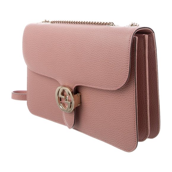 NEW WITH GUCCI DUST BAG Gucci Medium Interlocking GG Crossbody bag in Pink - Picture 3 of 6